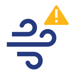 icon for Blowing hot or warm air