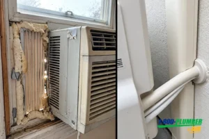 Draft window AC unit compared to sealed wall